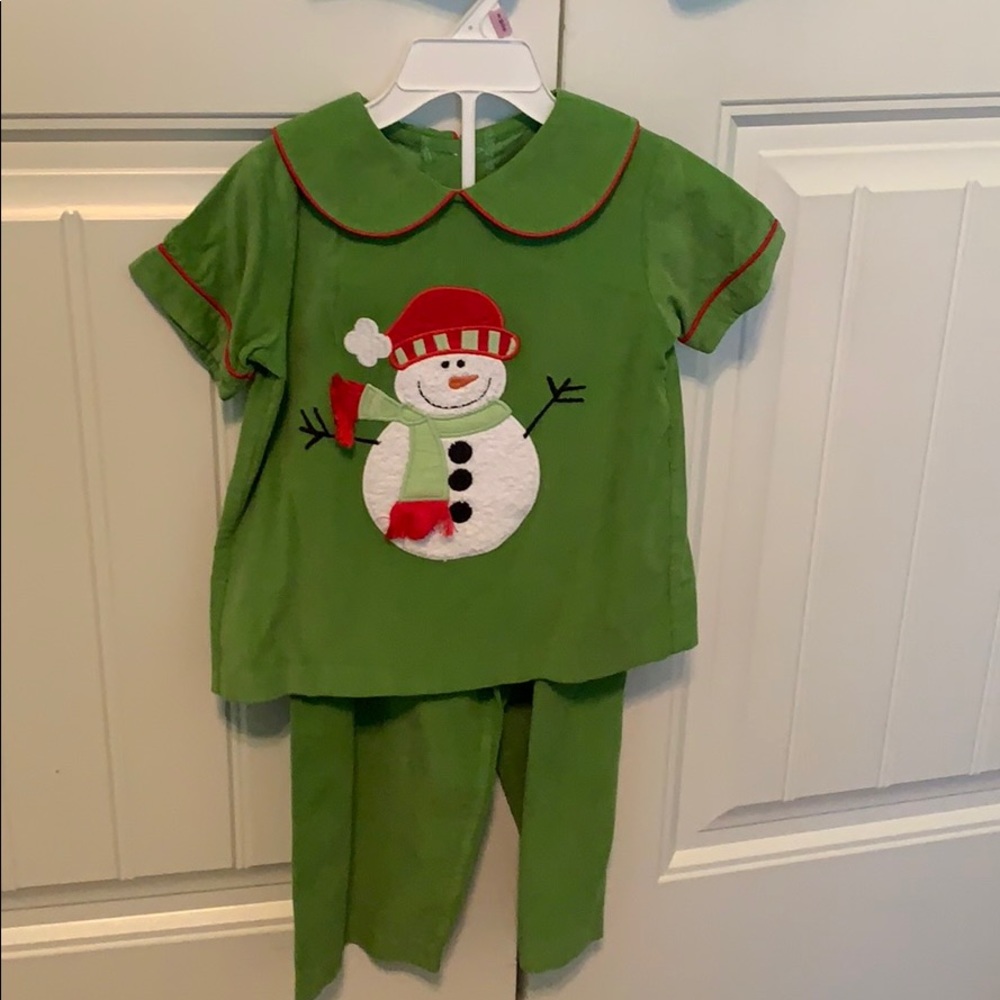 Boys Secret Wishes corduroy snowman two piece